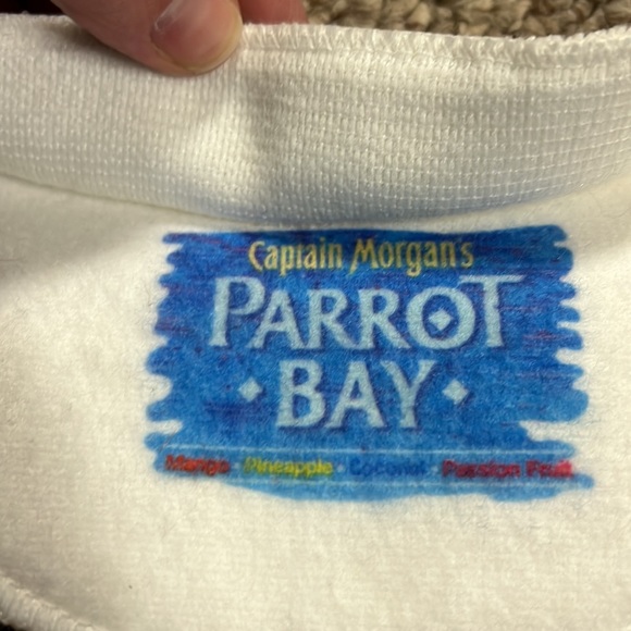 NWOT Captain, Morgan’s parrot bay Rum White Terry cloth Visor sun beach hat cap - Picture 2 of 3